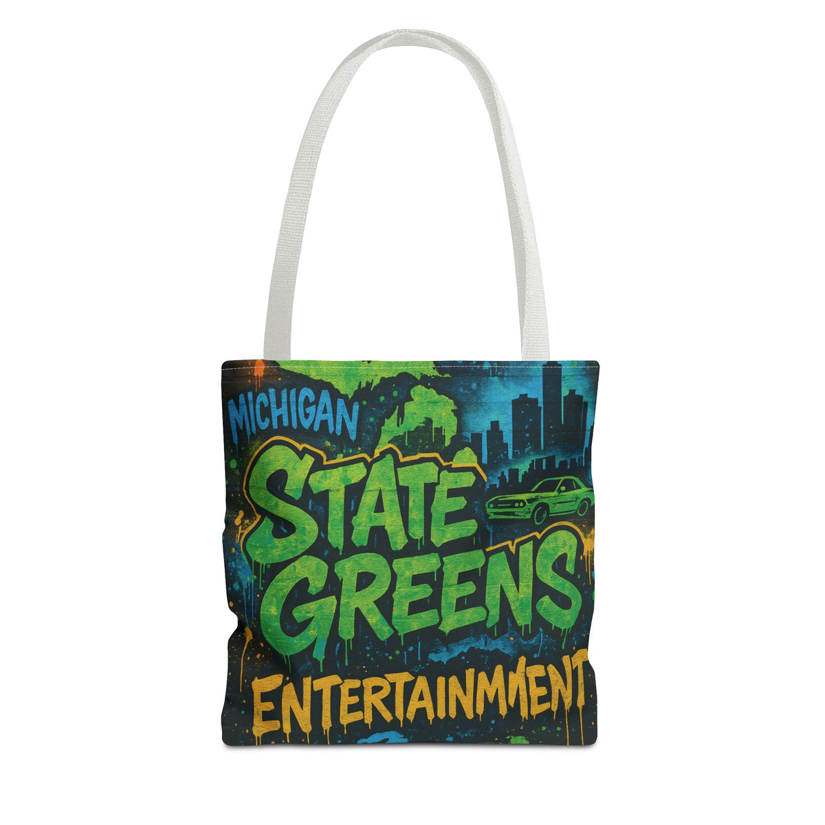 Michigan State Greens Tote Bag, Fun Graphic Bag for Shopping, Arts & Crafts, Eco-Friendly Gift, Unique Design for Michigan Lovers, Festival