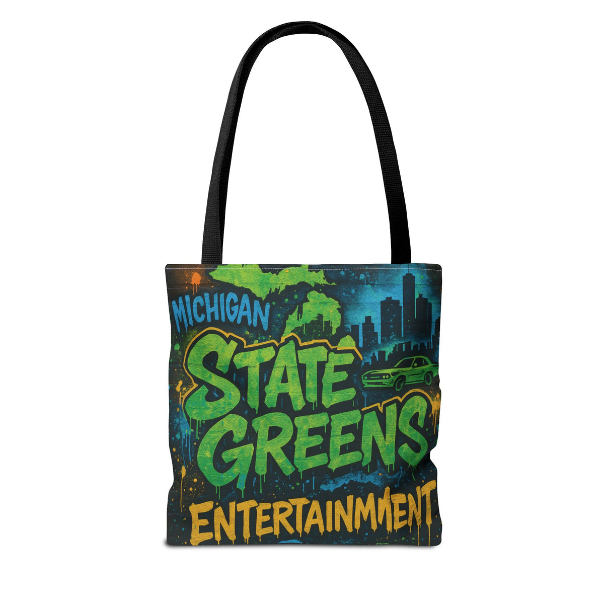 Michigan State Greens Tote Bag, Fun Graphic Bag for Shopping, Arts & Crafts, Eco-Friendly Gift, Unique Design for Michigan Lovers, Festival