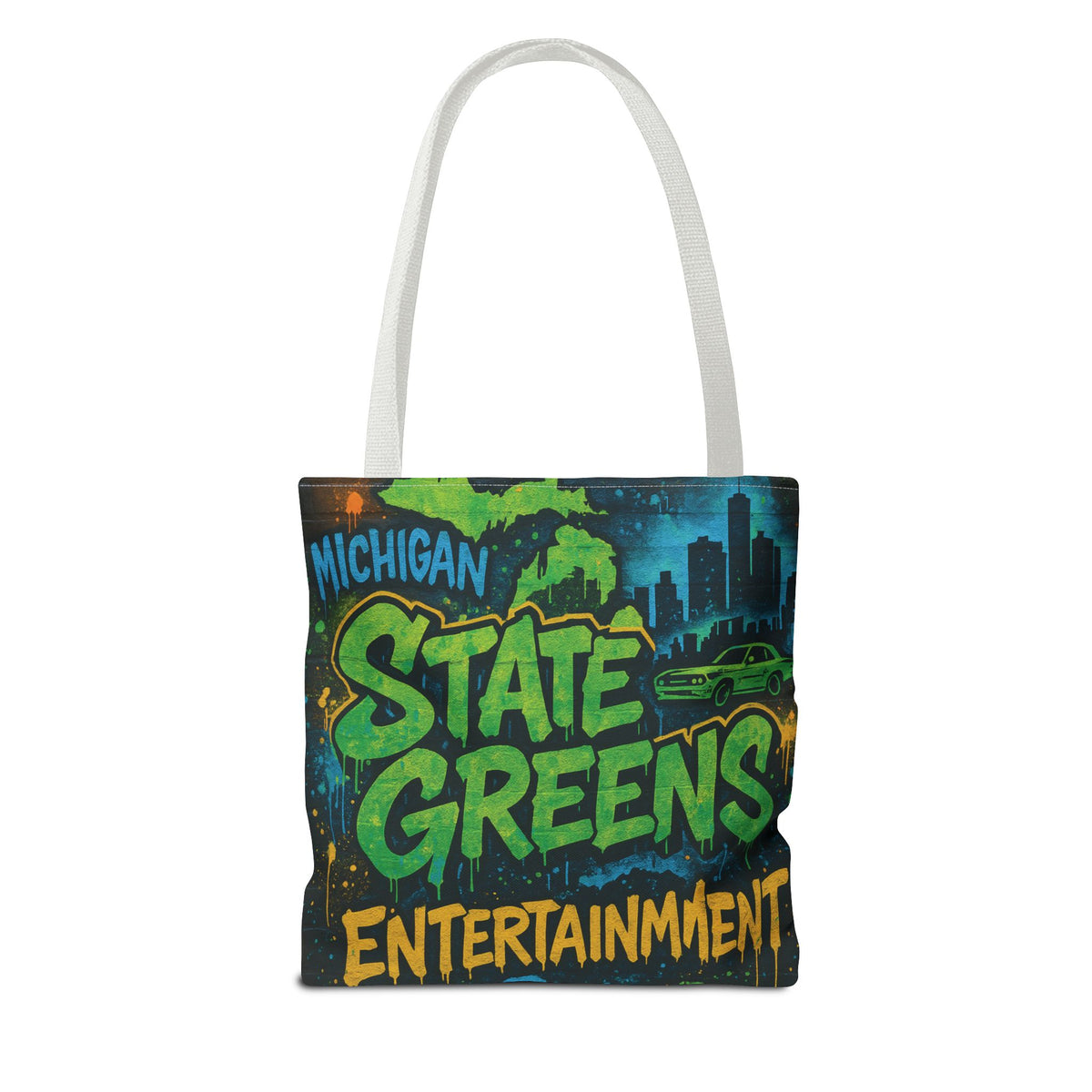 Michigan State Greens Tote Bag, Fun Graphic Bag for Shopping, Arts & Crafts, Eco-Friendly Gift, Unique Design for Michigan Lovers, Festival