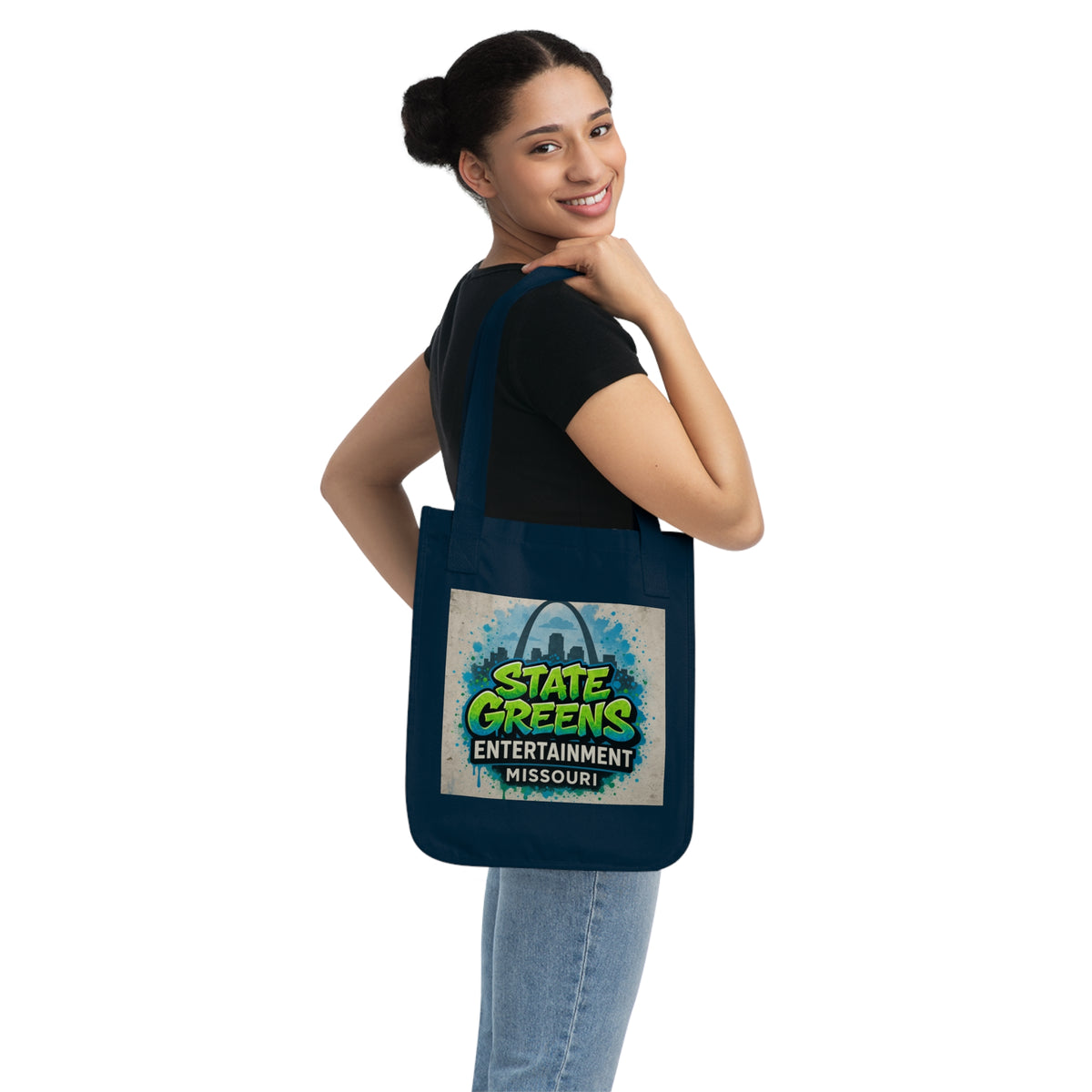 Vibrant Organic Canvas Tote Bag, Eco-Friendly Market Bag, Festival Tote, Art Print Tote, Gift for Music Lovers, Unique Shopping Bag
