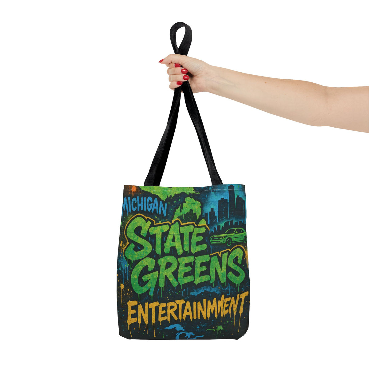 Michigan State Greens Tote Bag, Fun Graphic Bag for Shopping, Arts & Crafts, Eco-Friendly Gift, Unique Design for Michigan Lovers, Festival