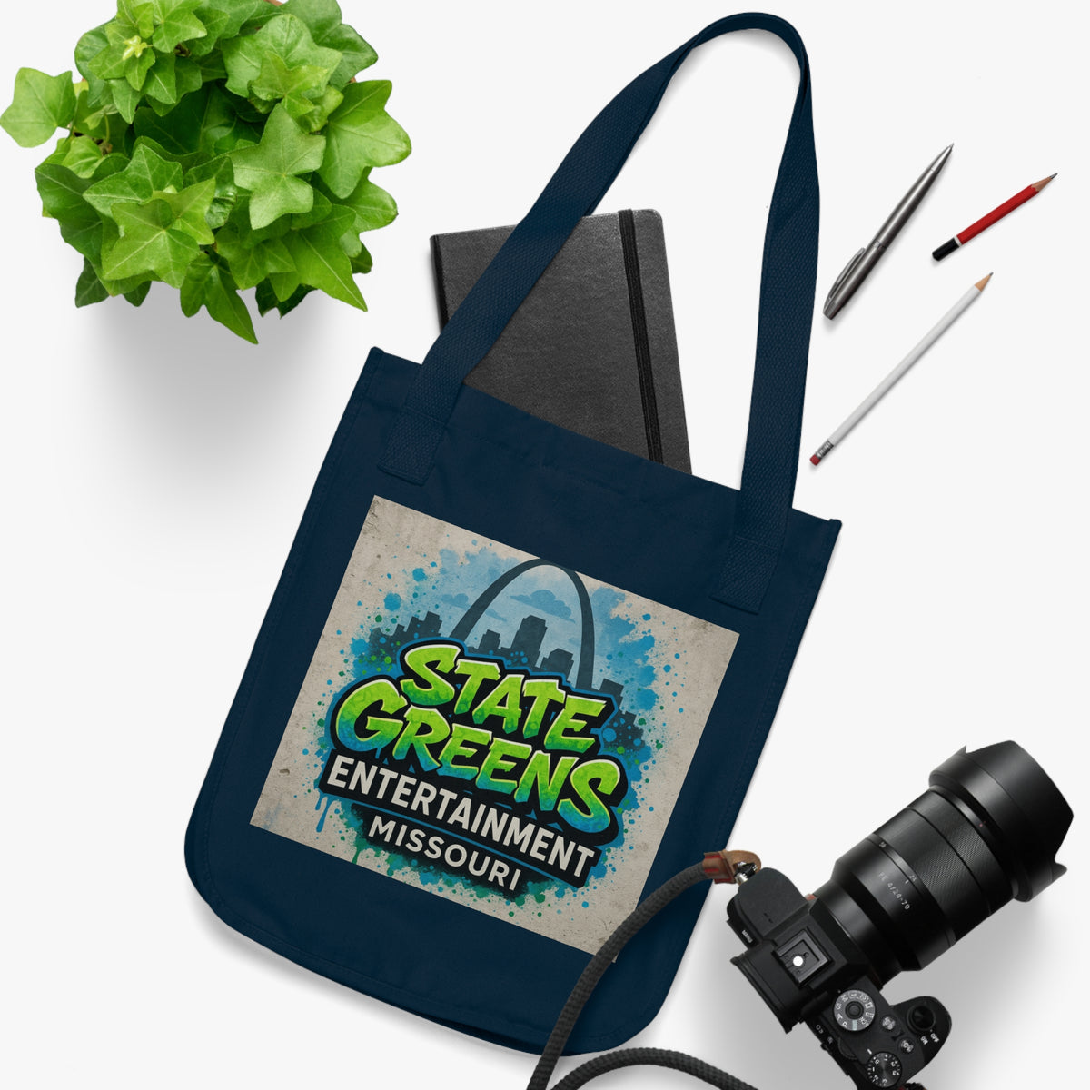 Vibrant Organic Canvas Tote Bag, Eco-Friendly Market Bag, Festival Tote, Art Print Tote, Gift for Music Lovers, Unique Shopping Bag