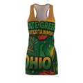 Racerback Dress, Ohio Graphic Print, Fun Summer Fashion for Women, Festival Outfit, Casual Wear, Vibrant Style